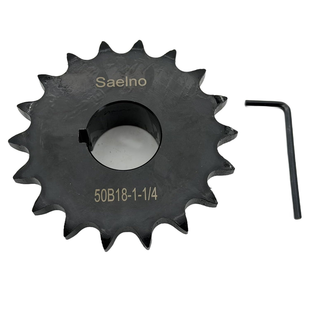 #50 Roller Chain Sprocket Type B 1 1/4 inch Bore 18 Tooth, Hardened Antirust 1045 Steel Drive Sprockets 50B18-1 1/4