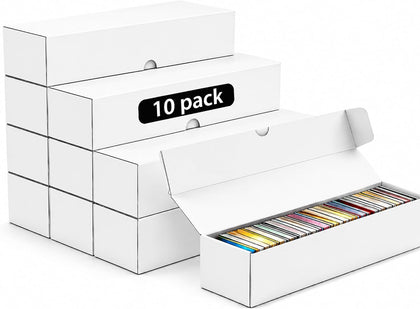 Trading Card Storage Box 10-Pack, 1000 Count Heavy Duty Corrugated Cardboard Box - Bulk Organizer for TCG, MTG,Sports