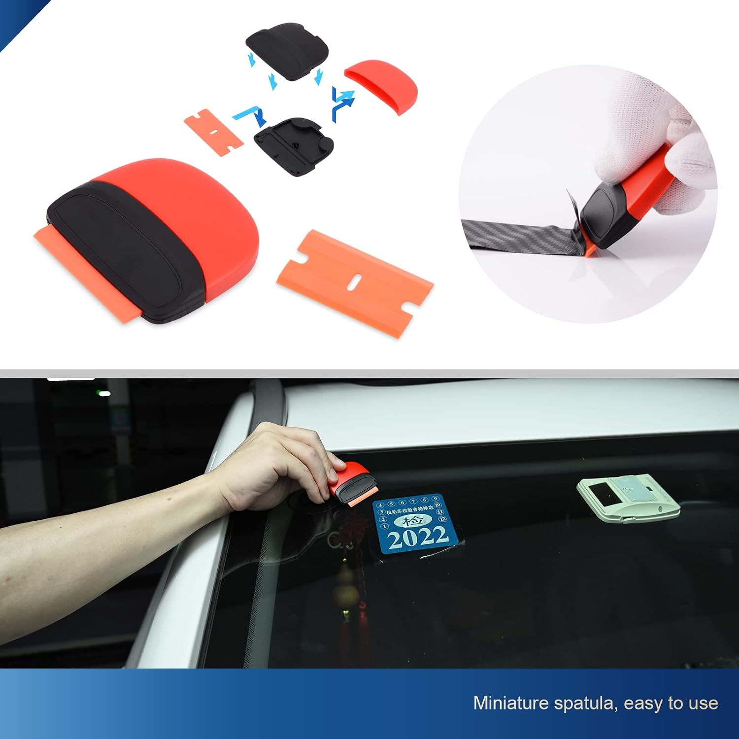 Window Tint Tools Vinyl Wrap Tool Kit With Vinyl Squeegee,Vinyl Wrap Stick,Wrapping Paper Cutter, Utility Knife and