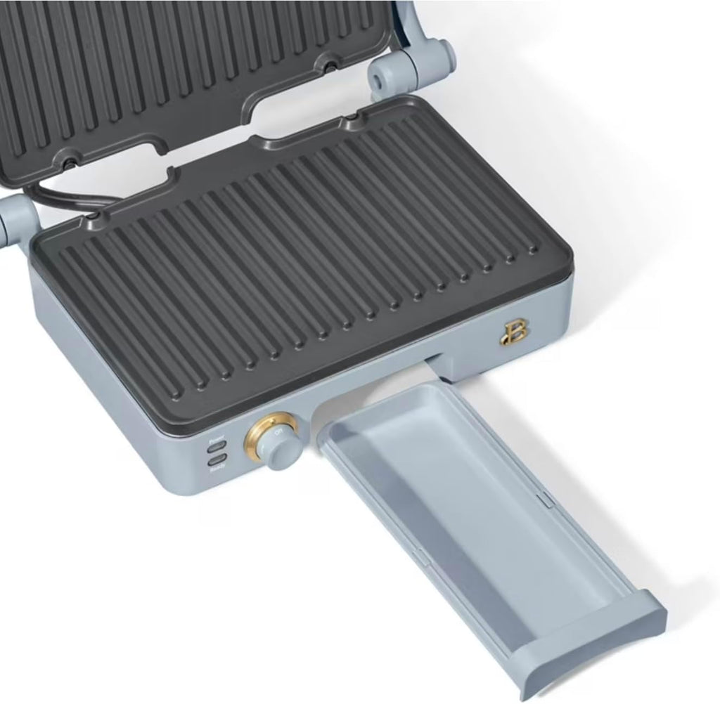 Smokeless Grill 2 in 1 Panini Press Cornflower Blue by Drew Barrymore