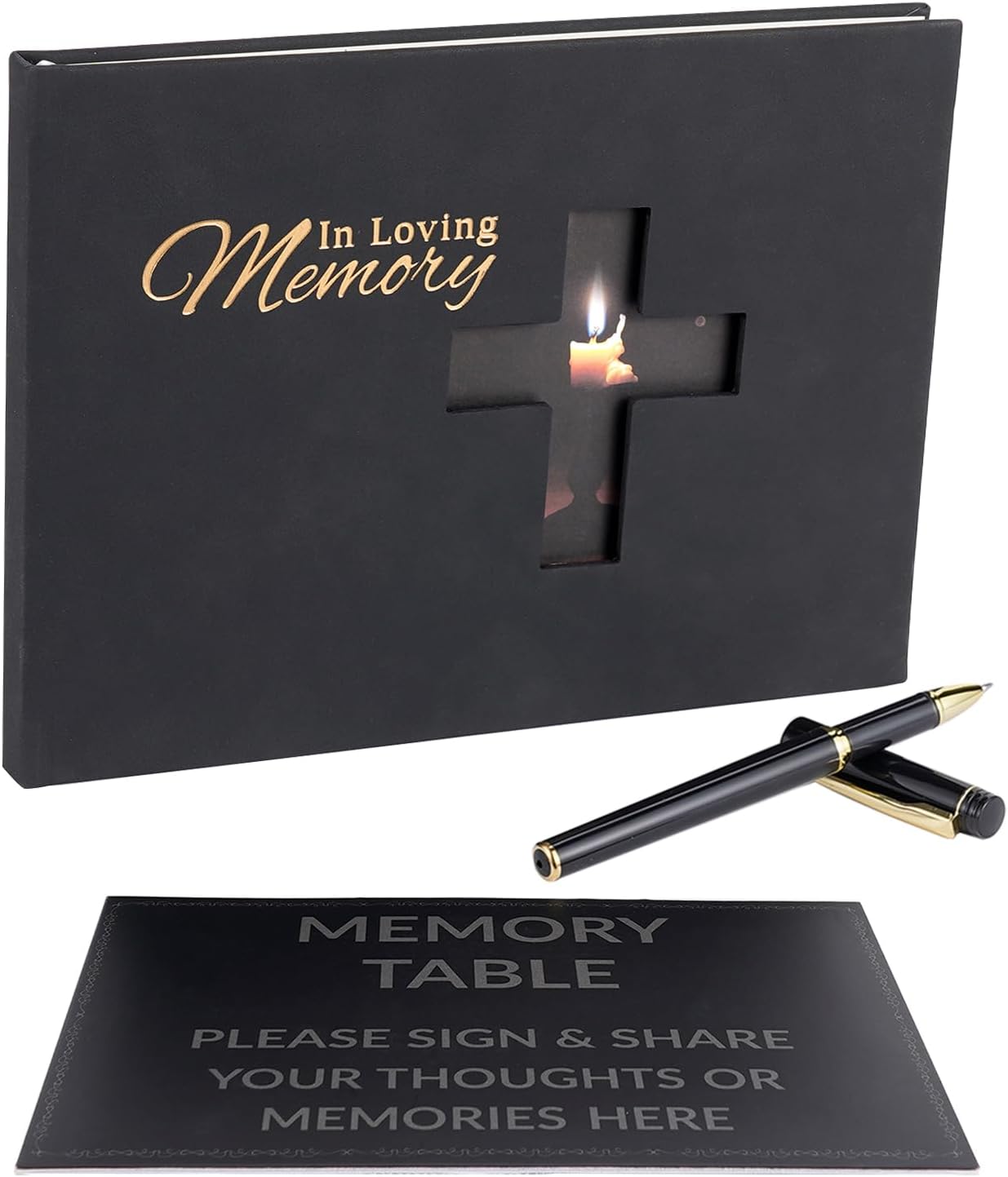 Funeral Guest Book for Memorial Service – in Loving Memory Guest Sign in Book, Celebration of Life Memorial Guest