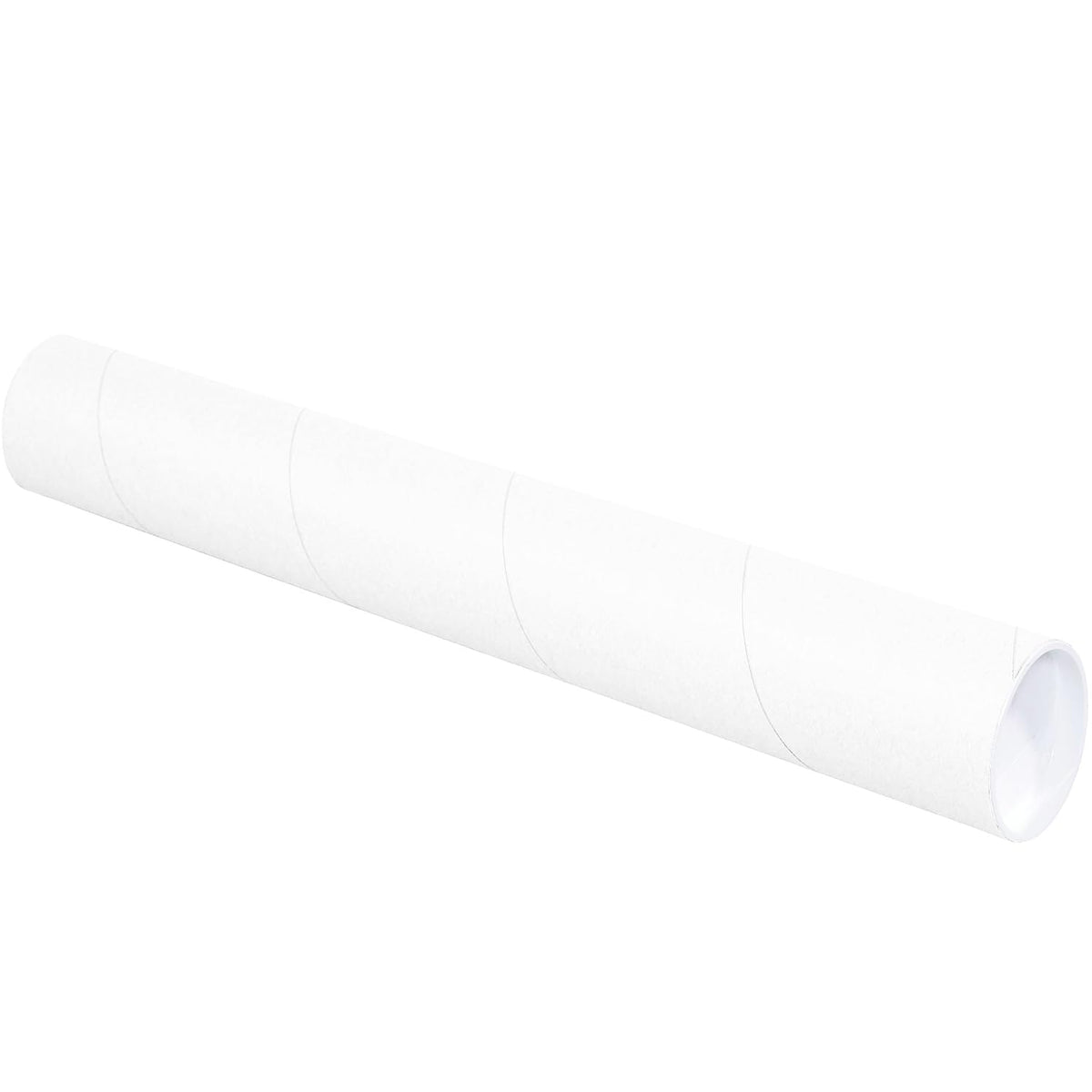 SNP3042W Mailing Tubes with Caps, 3" x 42", White (Pack of 24)
