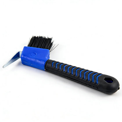 2-in-1 Hoof Pick for Horses with Soft Grip Rubber Handle(Blue)
