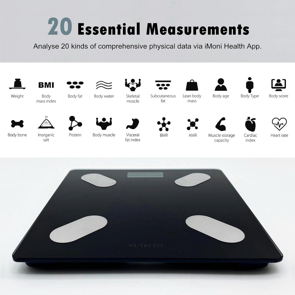 Smart Scale for Body Weight Body Composition Monitor, Bathroom Digital Weighing Scale with BMI, Body Fat, Muscle