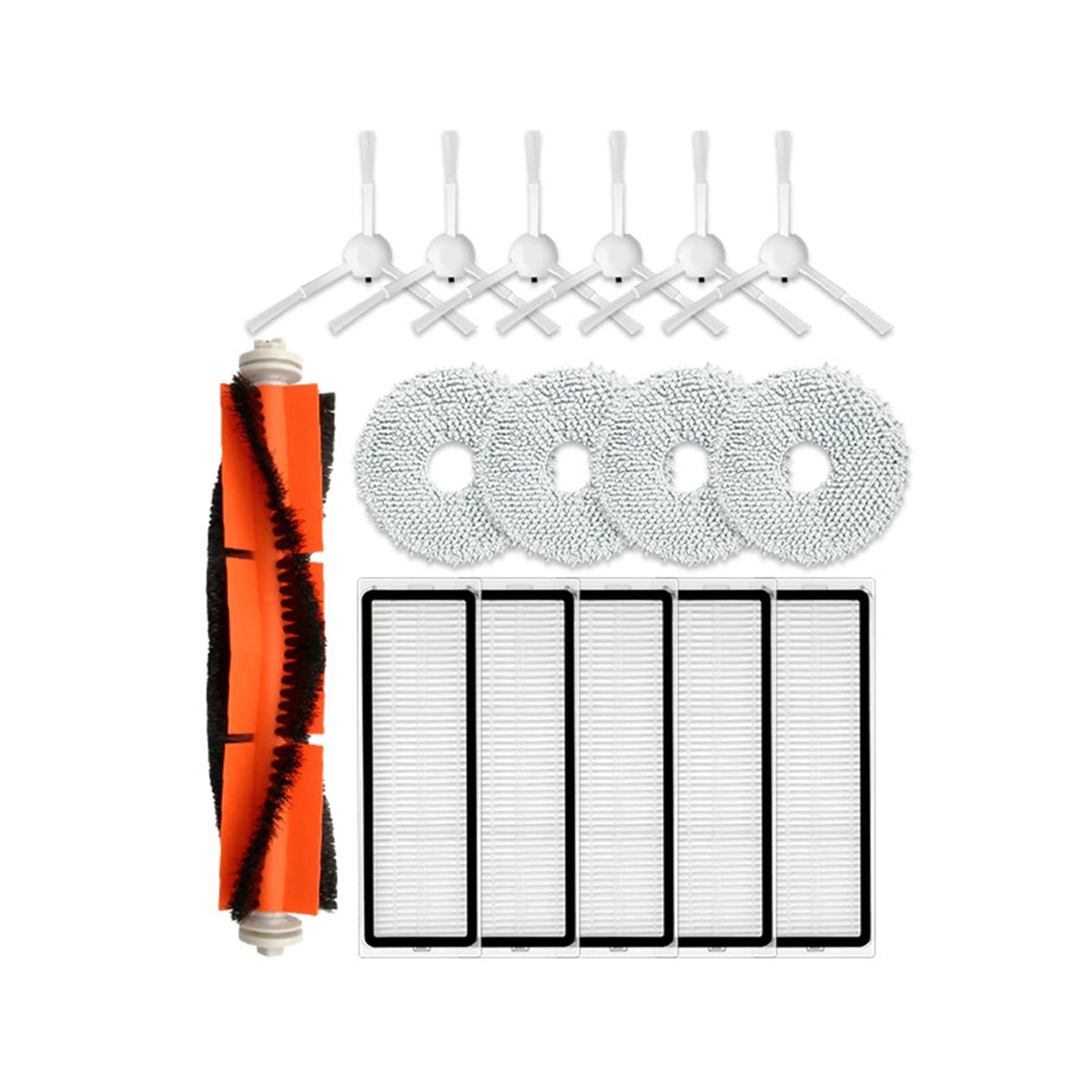 LICHIFIT 1 Main Brush + 6 Side Brushes + 5 Filters + 4 Wipes Replacement Parts for Dreame Bot L10s Sweeper Accessories Set