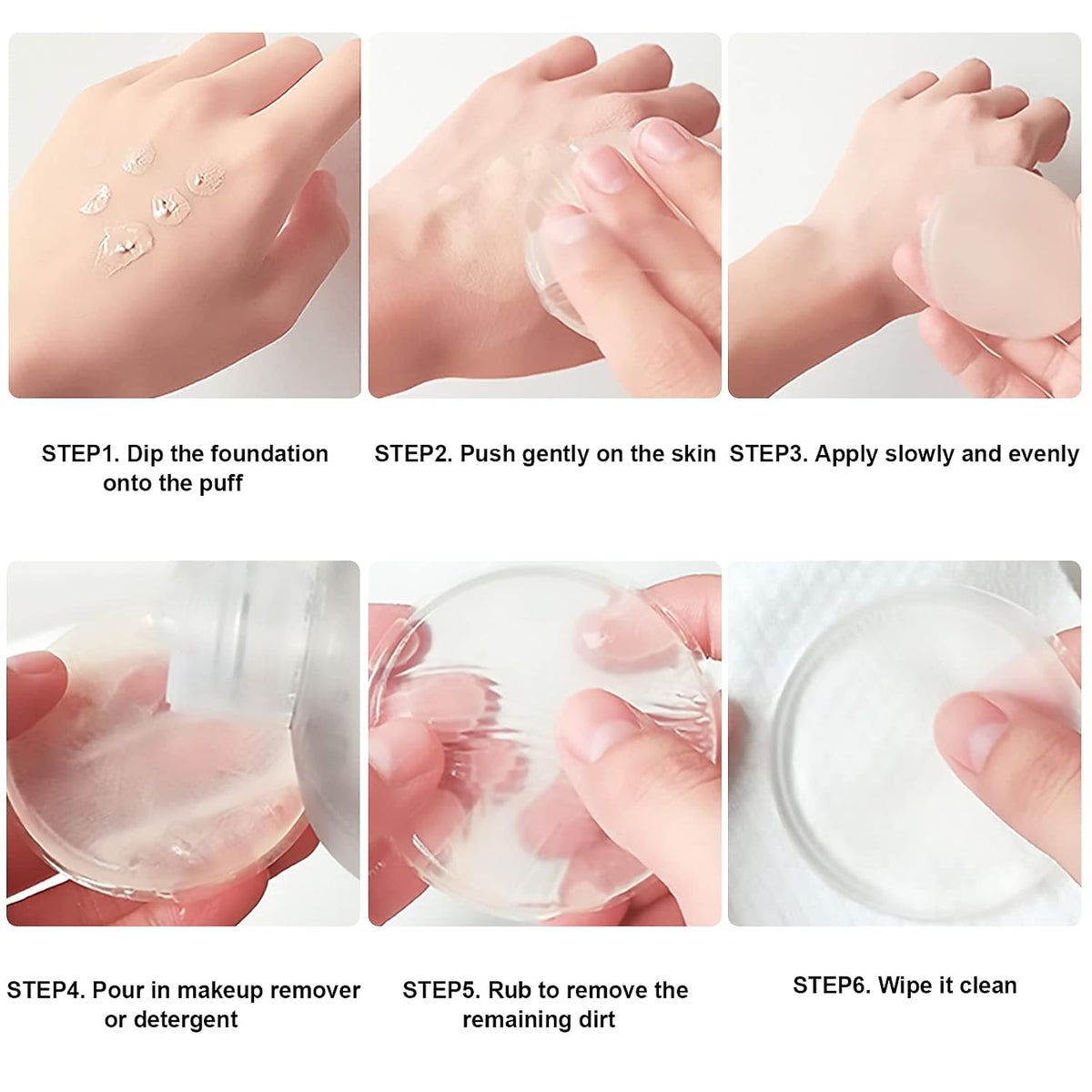 Transparent Silicone Puff Makeup Beauty Blender