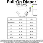 Pull-On Diaper, Reusable Pull-Up Style Cloth Diaper for Toddlers & Children (Grace, 8-9 Years)