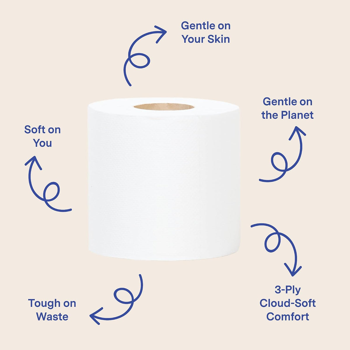 Repurpose 100% Compostable Bamboo Toilet Paper, 12 Rolls, 300 Sheets/Roll