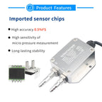 PoBaKra Air Differential Pressure Transmitters Dry Wind Difference Pressure Sensor 4-20mA Difference Pressure Gauges