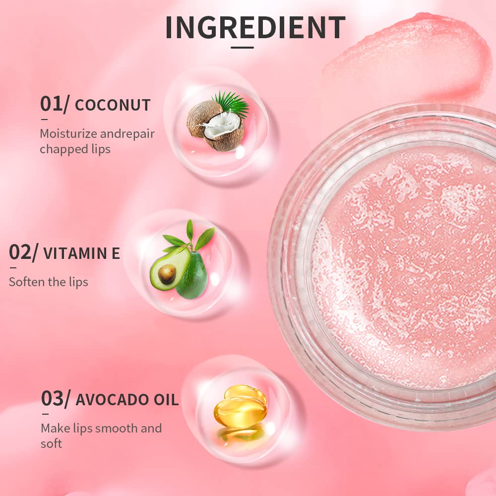 Lip Scrub, Lip Scrubs Exfoliator Moisturizer Dr.YIMAN Sugar Lip Scrub, Lip Exfoliator Scrub for Dry and Chapped