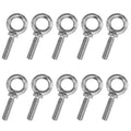 1/2"-13 x 1-1/2" UNC Lifting Shoulder Eye Bolts Marine Grade 10Pack