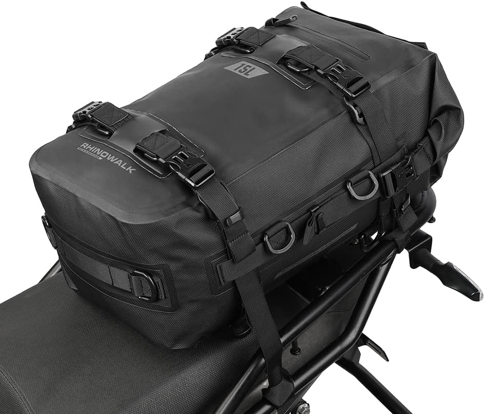 Motorcycle Tail Bag Motorbike Side Bag 15L Full Waterproof Motor Saddle Pannier Bag Rear Rack Trunk Professional