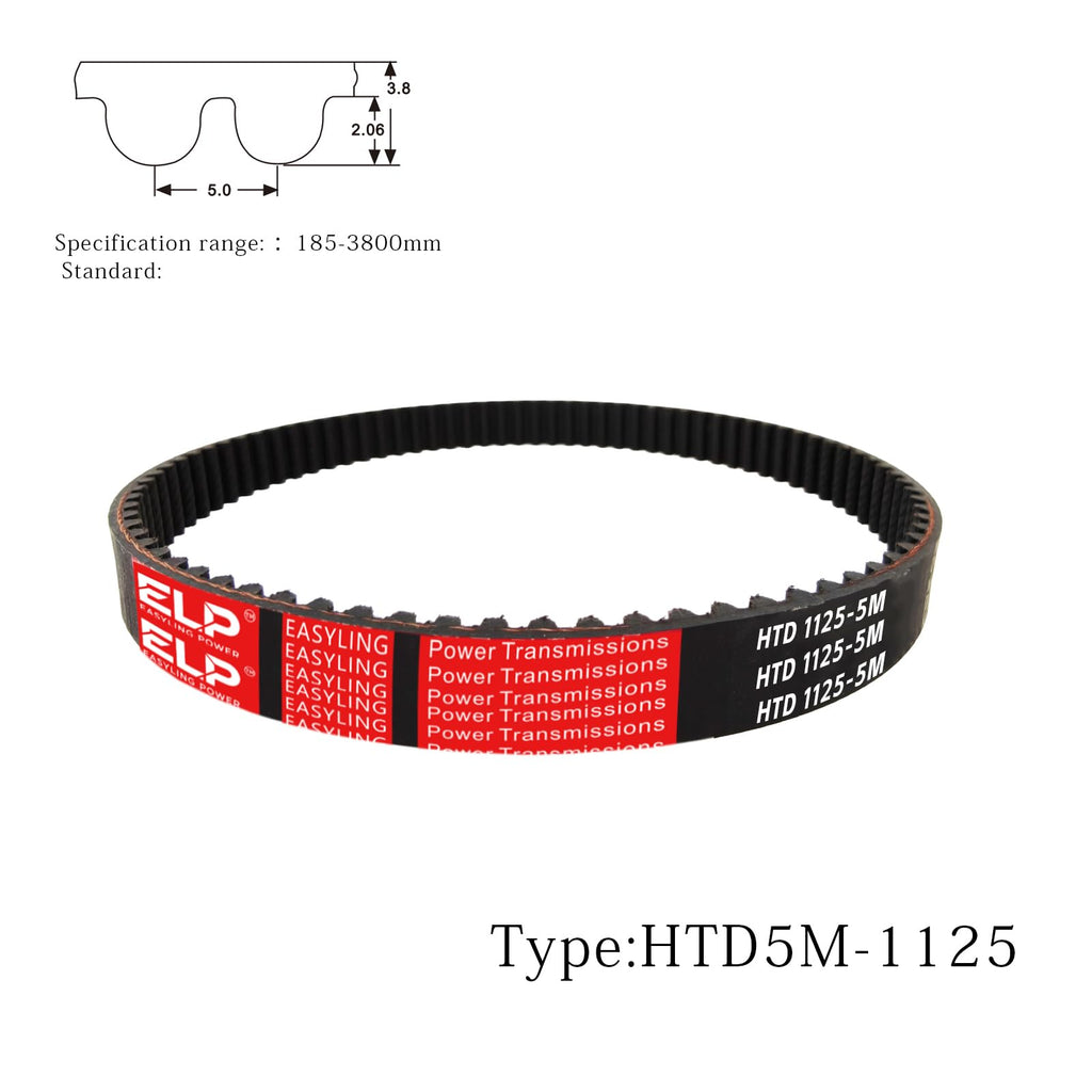 EASYLING Power 1125-5M-25 Endless Loop Rubber 5M Synchronous Belt