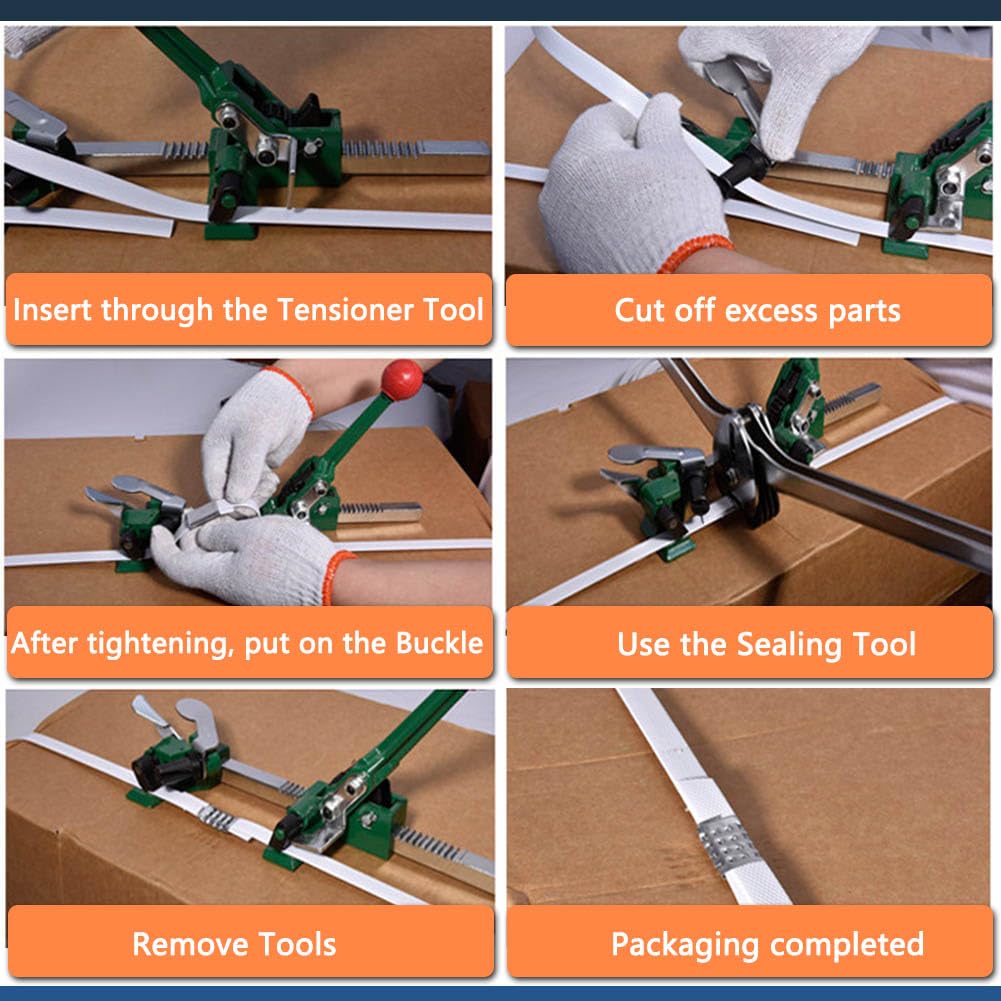 Hand Grade Polypropylene (PP) Strapping Coil 0.59" x 0.0315" 330lbs Break Strength White Poly Strap 100pcs strapping
