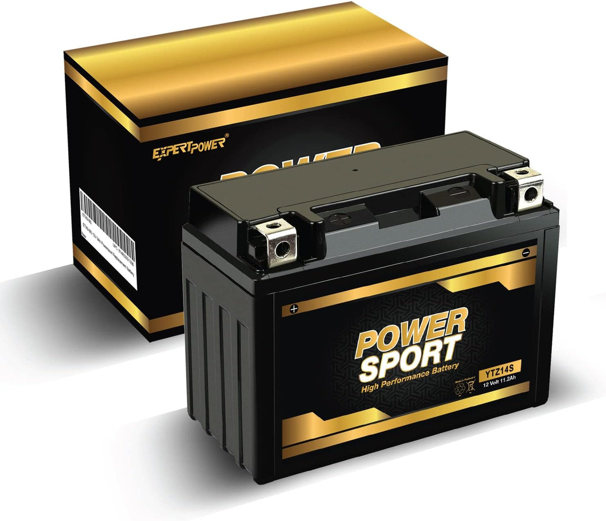 ExpertPower YTZ14S / ETZ14S Motorcycle Battery 12V 11.2Ah SLA AGM, 230 CCA