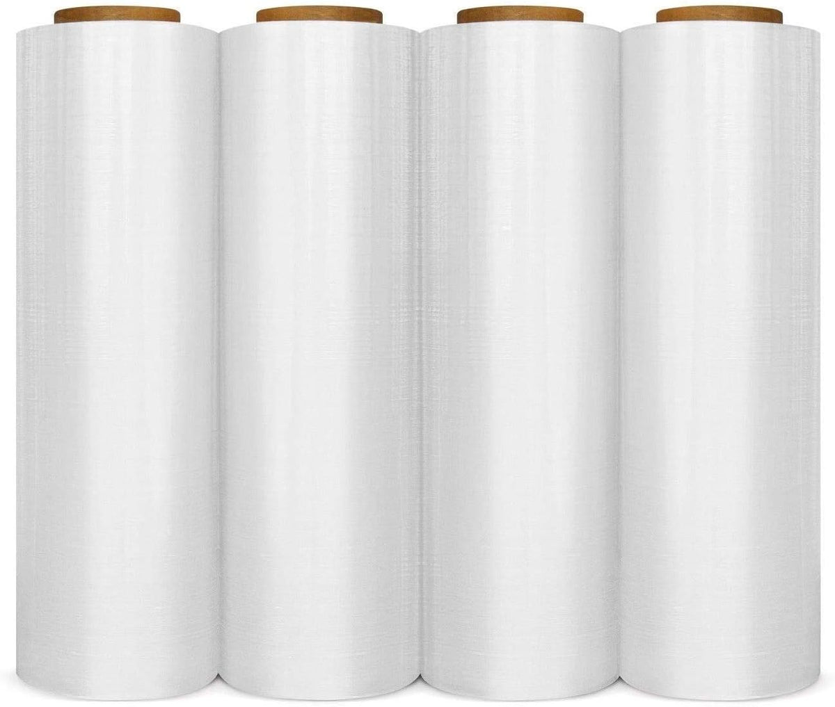 18", 1500 SQ FT 80 Gauge Pallet Wrap Stretch Film Shrink Hand Wrap 1500 Squeer Feet 4 Rolls