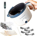 Electric Wax Melting Pot for Candle Making with Thermometer, Wicks | Wax Melter Pot with Spout, Small Candle Makers