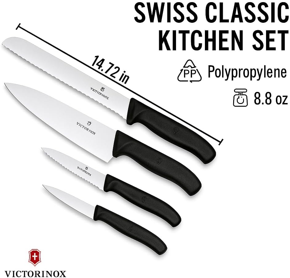 Swiss Classic Kitchen Set, 5 Pieces - Utility & Bread Knives