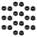 50Pcs M8 x 1.25mm Carbon Steel Hex Lock Nuts, Nylon Insert Self-Locking Nut