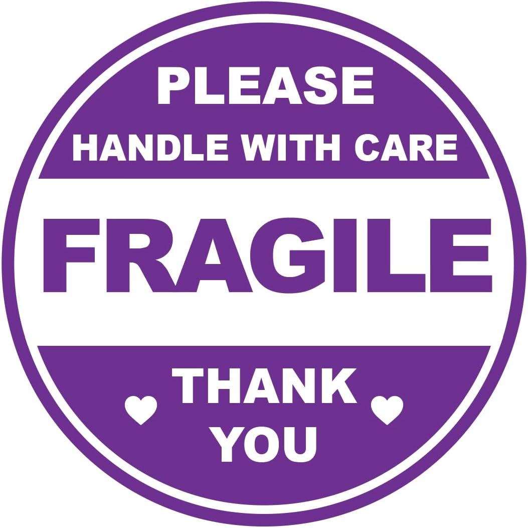 2 inch 300 PCS Fragile Handle with Care Stickers for Shipping