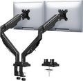 Dual Monitor Stand for Max 43 inch Screens, Ultrawide Monitor Arm Height Adjustable, Heavy Duty Dual Monitor Mount