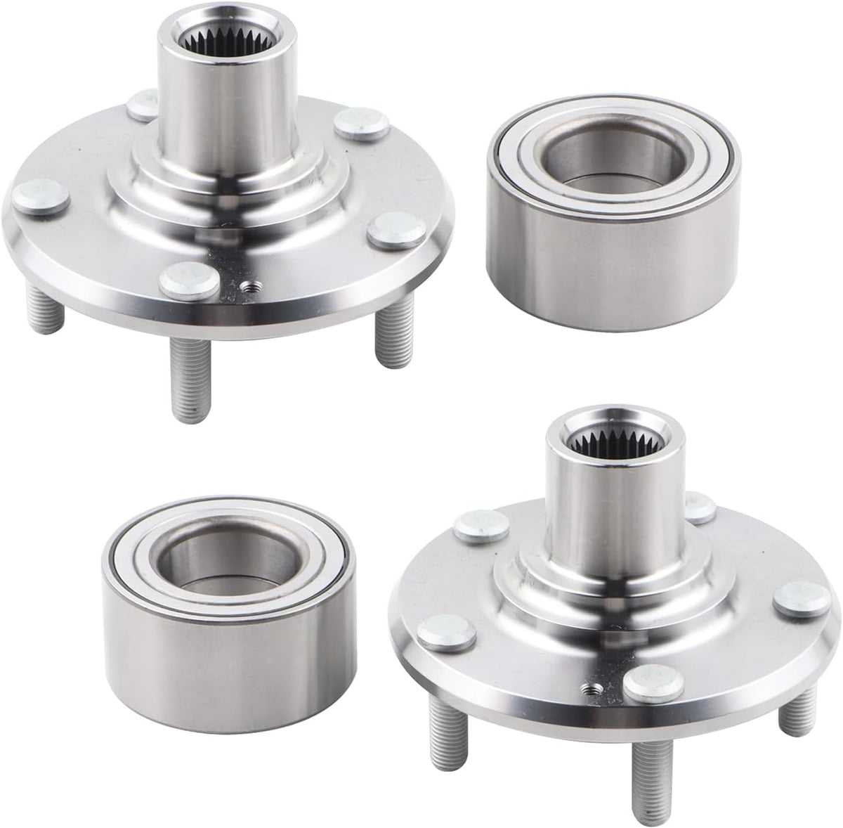 2PCS Wheel Hub Bearing Assembly Compatible with 2011-2015 Hyundai Elantra, 2013-2017 Elantra GT, 2012-2017 Veloster, Replace 510093