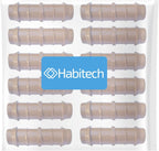 1/2" Coupling Drip Irrigation Fittings (12 Pack) - Barbed Drip Line Coupler Connectors compatible with Rain Bird and Most 1/2" Tubing or Sprinkler Systems