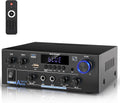 Romica AK55 Stereo Audio Amplifier, 2 Channel 500W Bluetooth 5.0 Home Audio Stereo Receivers with FM, Echo, AUX, USB