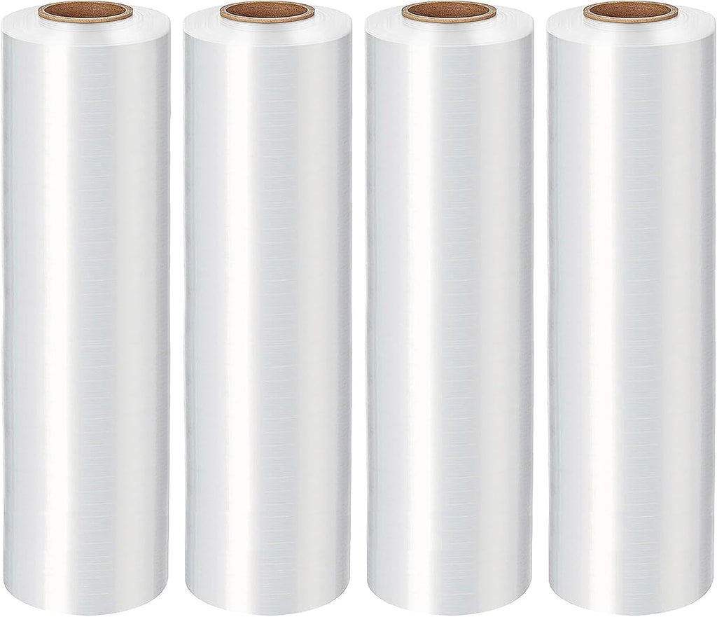 18in Stretch Wrap Roll, Heavy Duty 3000ft Shrink Wrap, Pallet Wrap 4 Pack