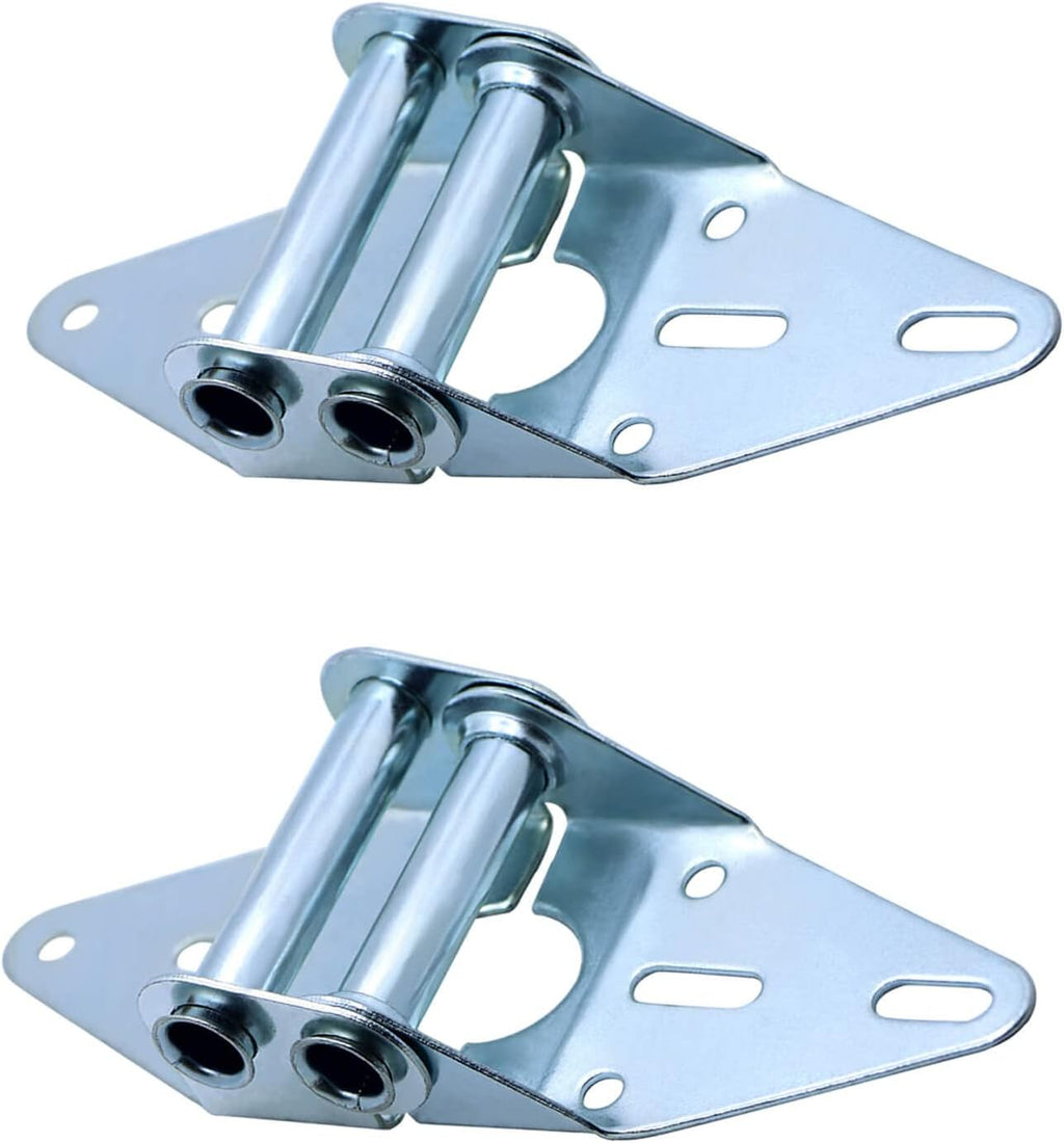 2 Packs Garage Door Hinges #2 with Galvanized Finish - Heavy Duty 14 Gauge Steel, Suitable for Residential/Light