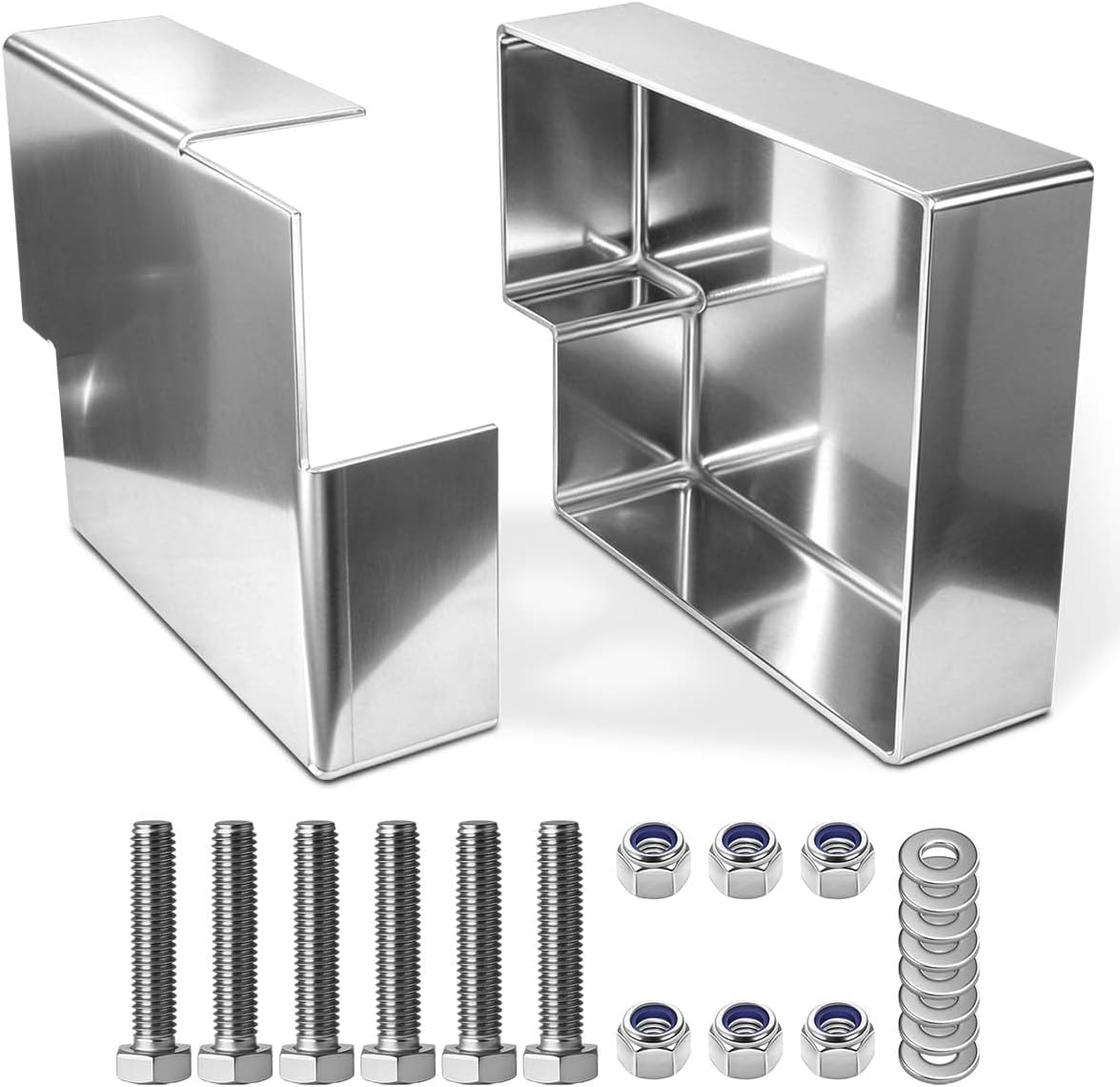 1 Pair 20"x15" Aluminum Dunnage Racks Bolt-On Flatbed Gooseneck Trailer