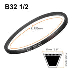 uxcell 2pcs B32 1/2 Rubber V Belt, B Section V-Belt 35.2" Outside Circumference x 0.67" Width x 0.43" Thick, Industrial Power Transmission Belt, Black