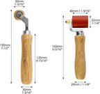 Seam Roller Set, 40mm Silicone Seam Roller + Brass Detail Roller, Removable Bearing Wallpaper Seam Roller Tool for