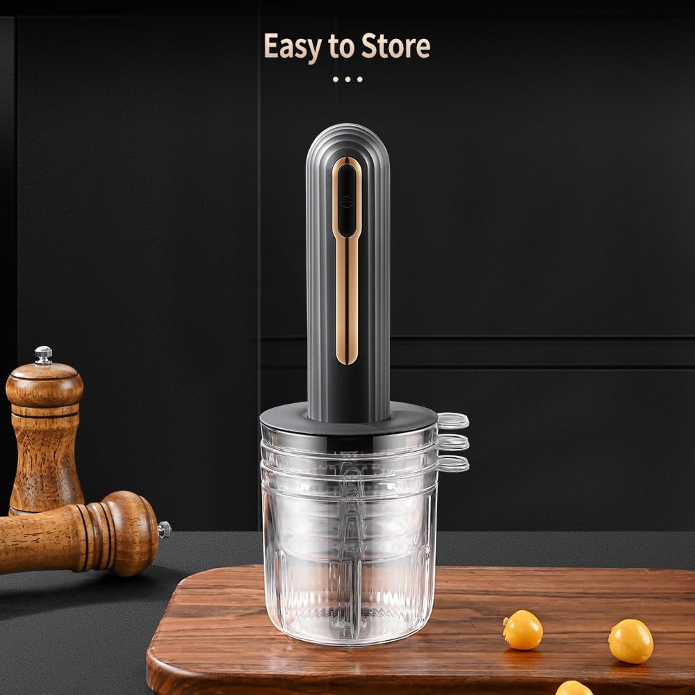 Electric Mini Food Processor, 4-Cup Portable USB Small Food Processor, Garlic Mincer