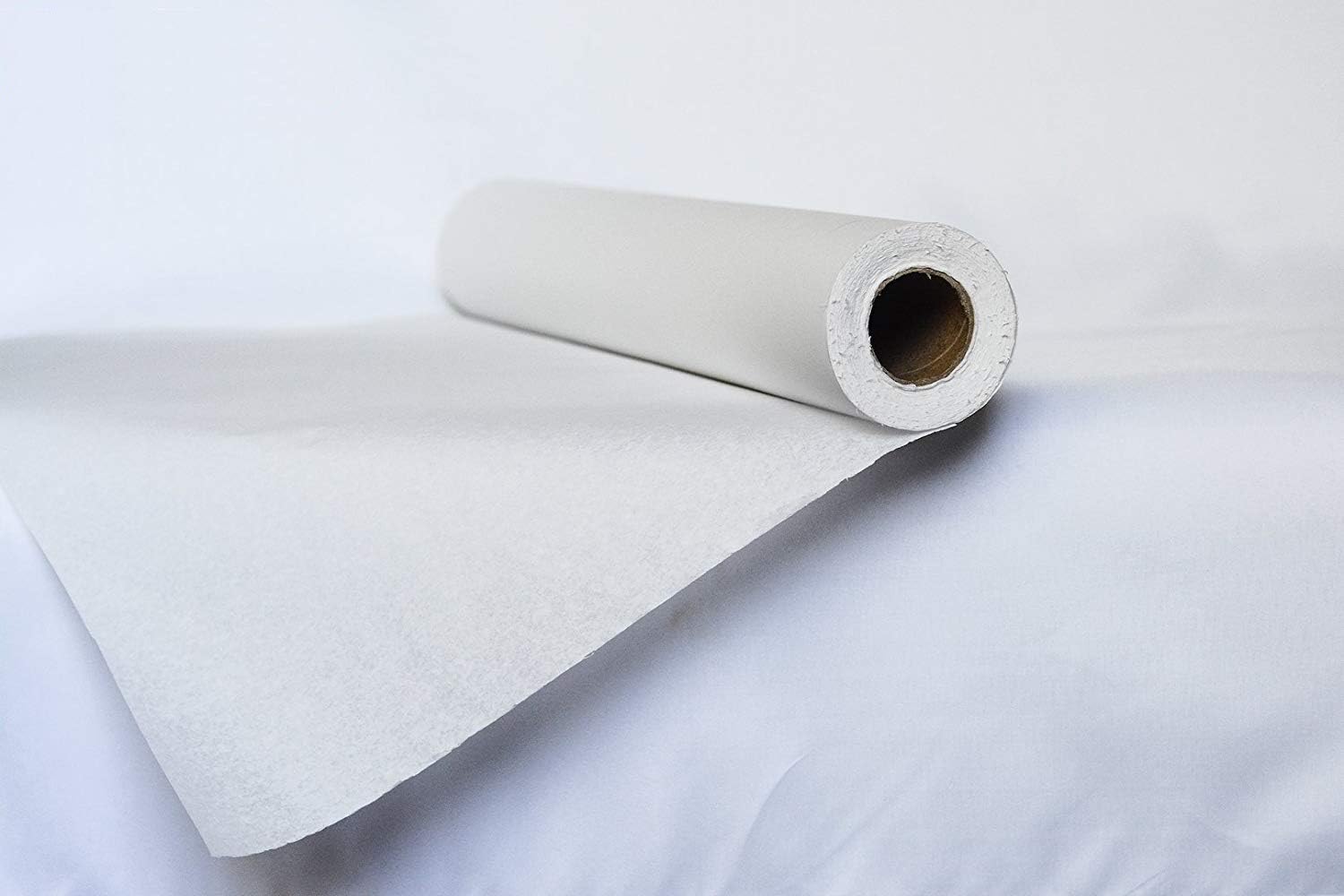 Disposable Medical Exam Table Paper Standard Crepe White with Smooth Finish Moisture Resistant 21" x 225' Premium