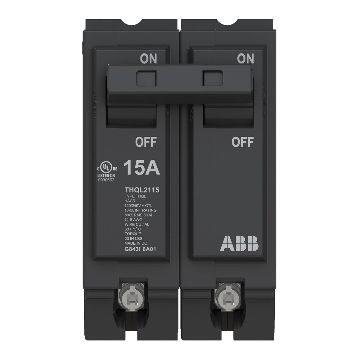 ABB Q-Line THQL2115 • Circuit Breaker • 15 Amp Double Pole