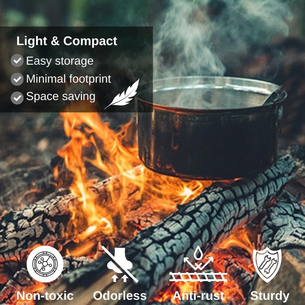 Backpacking Camping Cookware Mini Picnic Camping Cooking Mess Kit with Pot and Pan Set for Hiking