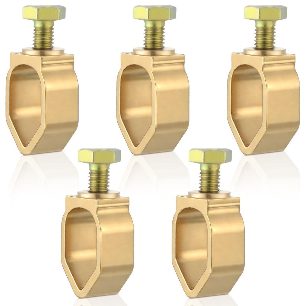 ElaraBerry 5 Pack Copper Ground Rod Clamp for 1/2''- 5/8'' Grounding Rods