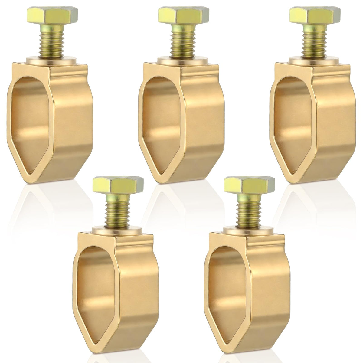 ElaraBerry 5 Pack Copper Ground Rod Clamp for 1/2''- 5/8'' Grounding Rods
