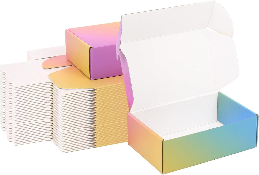 Shipping Boxes Small 6x4x2", 50 Pack Colorful Cardboard Mailer Boxes, Mailing Boxes for Packaging Small Business