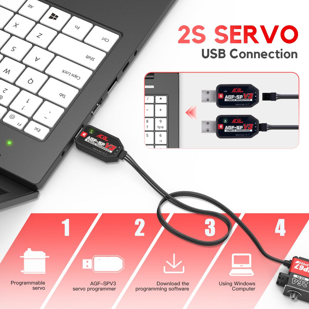 AGFRC AGF-SPV3 USB Programmer for AGFRC Programmable Servo
