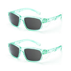 Stylish Safety Glasses Anti-Fog Scratch Jade Tinted Smoke - 2PC