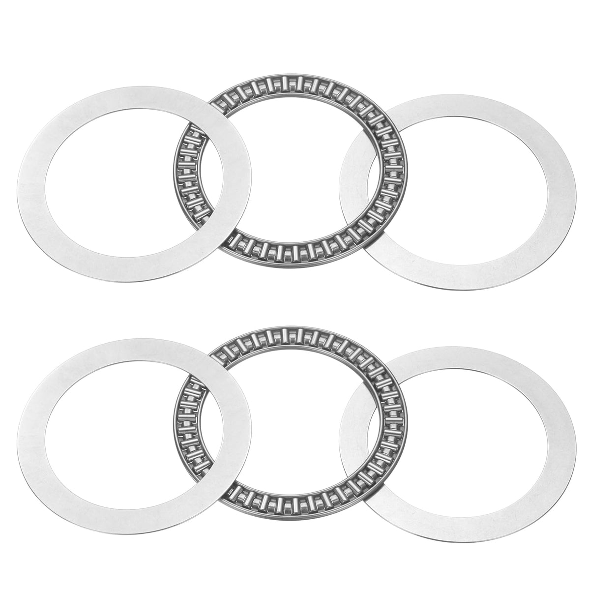 uxcell 2 Sets AXK80105 Thrust Needle Roller Bearings with Washers, ID 80mm