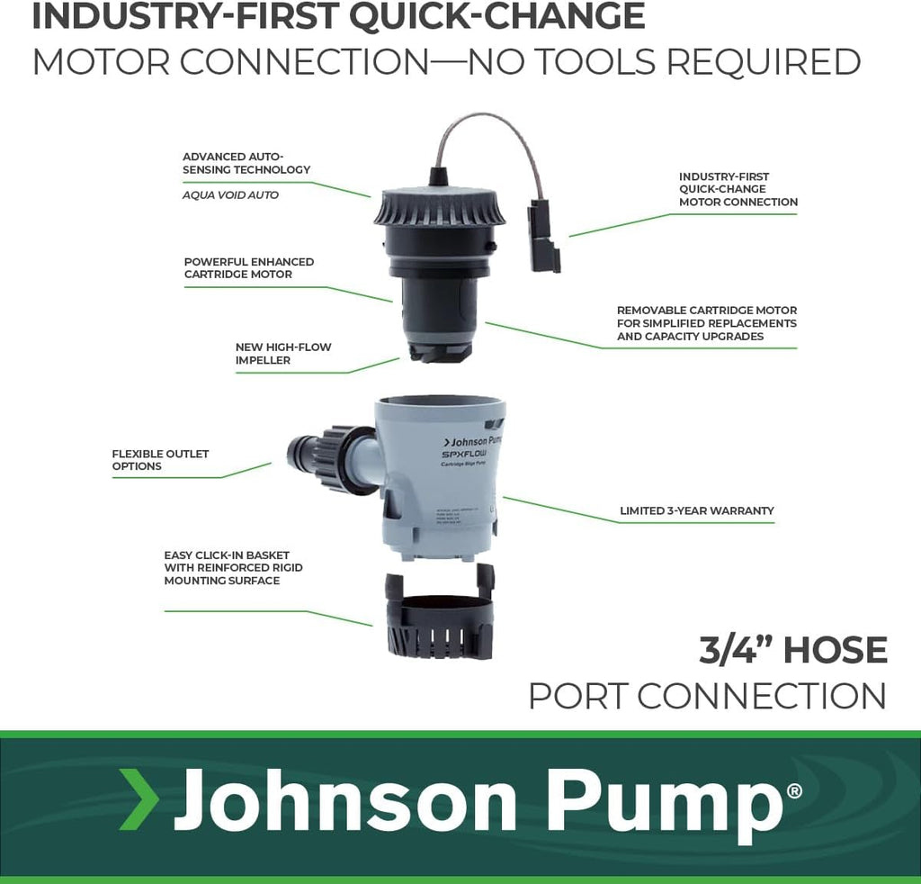 Johnson Pump 10-13626-05 Aqua Void Bilge Pump - 12V, 800 GPH