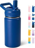 12 oz Kids Water Bottle, Toddler Water Bottle with Straw, Boys&Girls Bottle for School, 304 Stainless Steel Vacuum