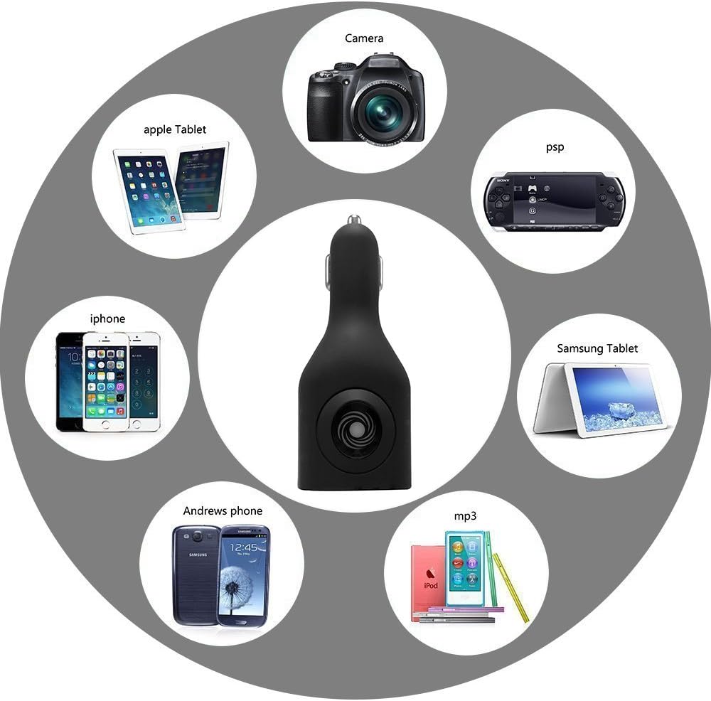 USB Car Charger,NDLBS 2-in-1 Portable Dual USB Car and wall Charger with Foldable Plug Home for iPhone X XR XS MAX 7