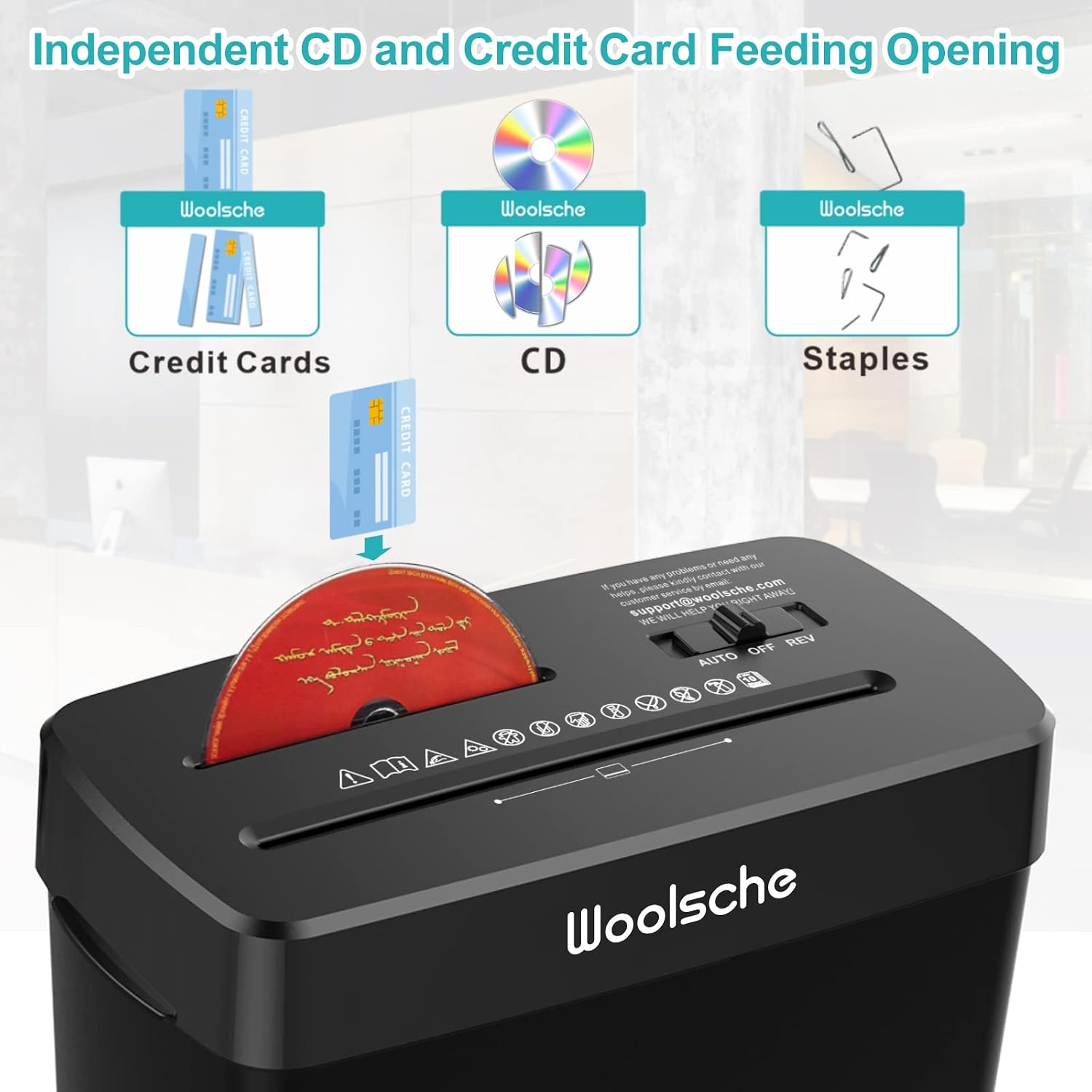 Paper Shredder,10-Sheet Cross Cut with 3.43-Gallon Basket, P-4 Security Level,3-Mode Design - Shreds CD and Credit
