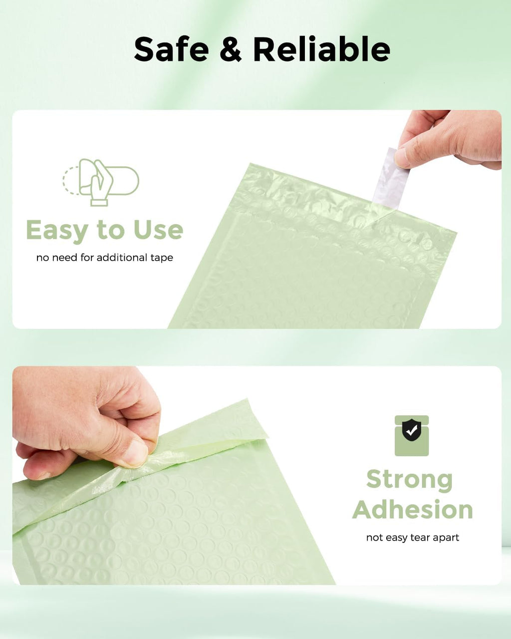 Bubble Mailers 6x10 Inch 100 Pack Mint Green Padded Envelopes
