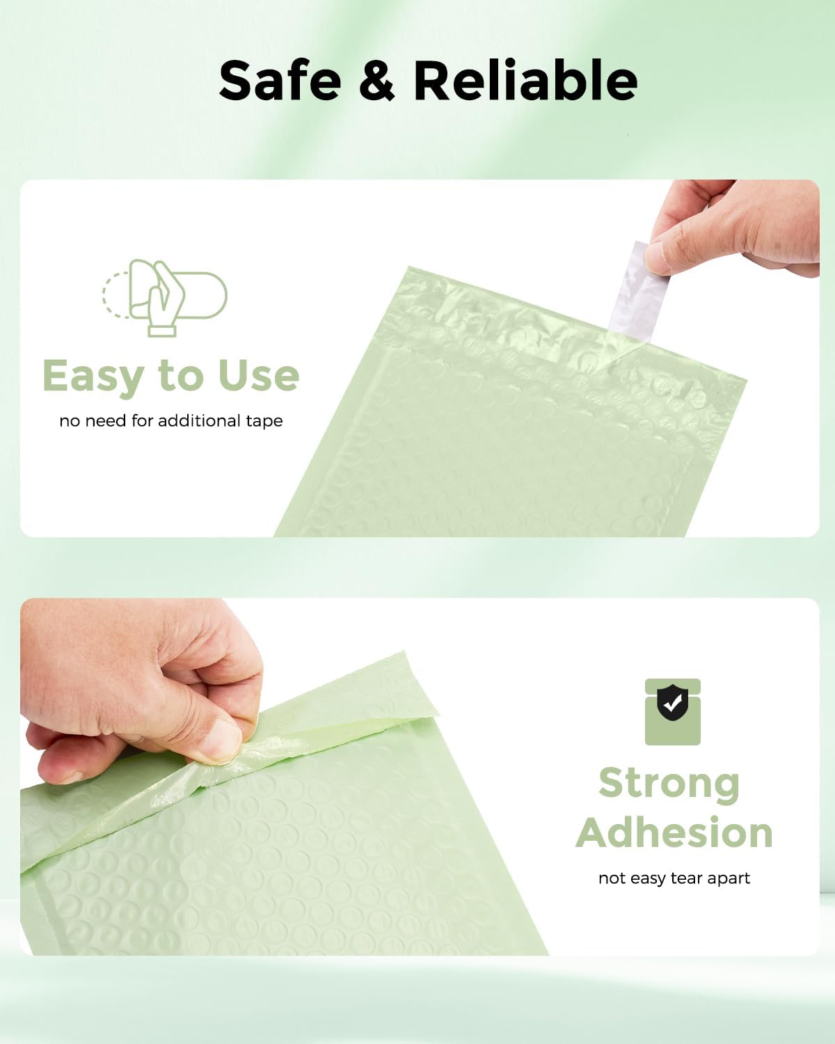 Bubble Mailers 6x10 Inch 100 Pack Mint Green Padded Envelopes