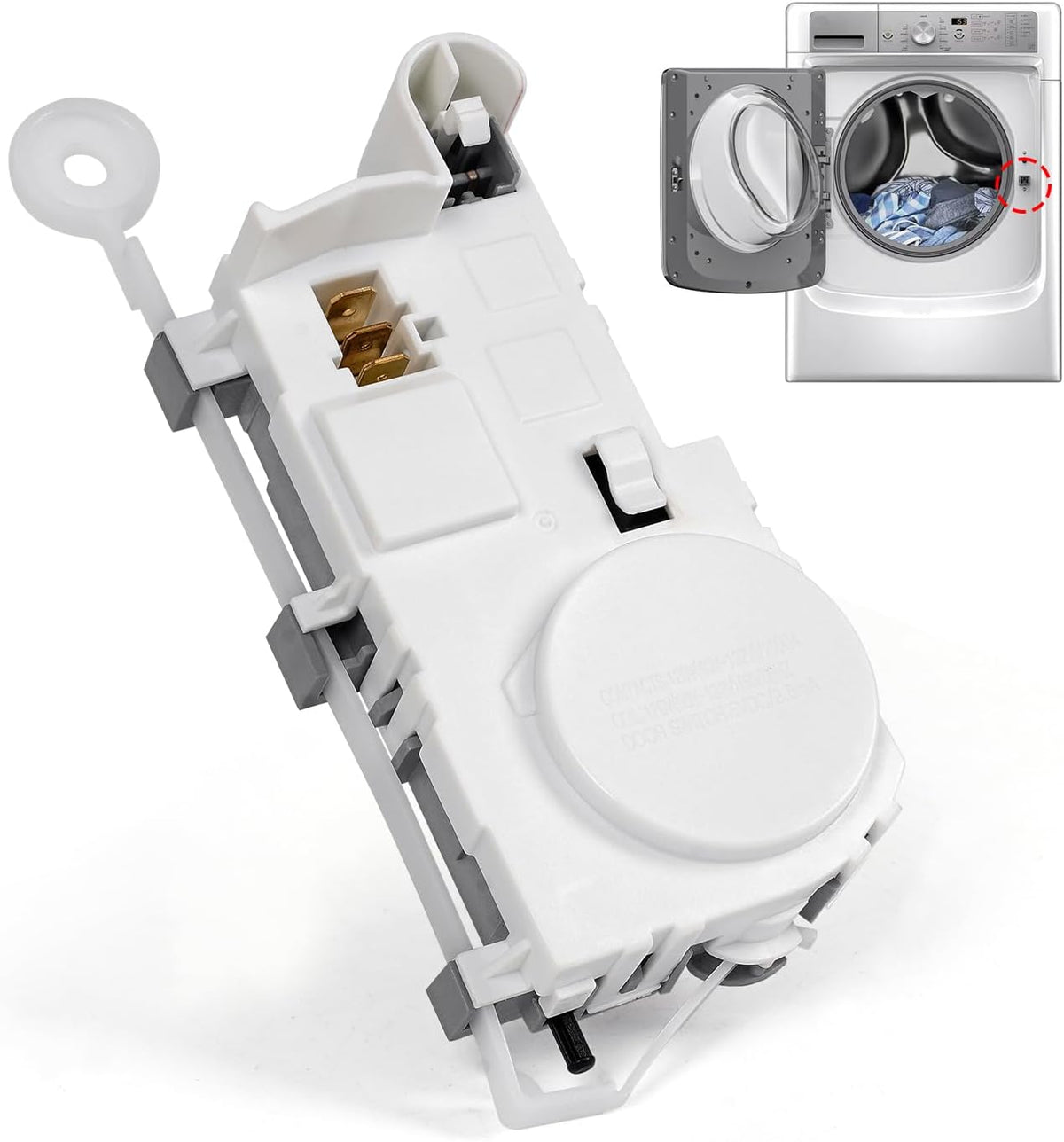 WPW10443885 Washer Door Lock Latch Compatible with Whirlpool Maytag Amana Crosley Washer,Door Latch Switch Assembly Replacement W10443885,AP6021486,PS11754810,3020352,EAP11754810,WPW10443885VP